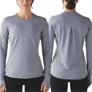 Lululemon Outrun Long Sleeve Running Top Rulu Jacquard Size 4